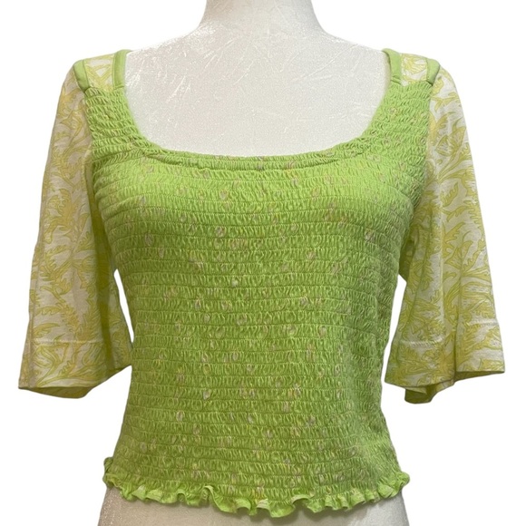 Free People Key Lime Combo Crop Top - Picture 2 of 11